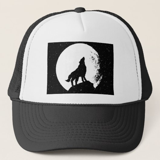 Wolf & Moon Silhoutte Trucker Pet (Voorkant)