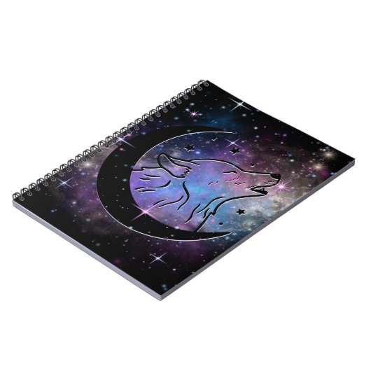Wolf Moon Spiral Notitieboek (Linkerzijde)
