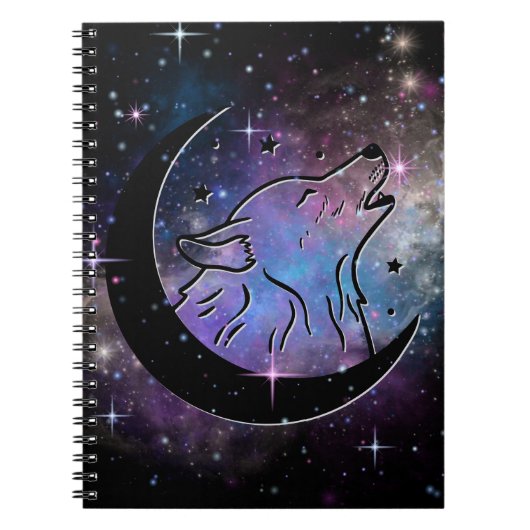 Wolf Moon Spiral Notitieboek (Voorkant)