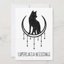 Wolf Moon & Stars Black Lupercalia Valentijnse