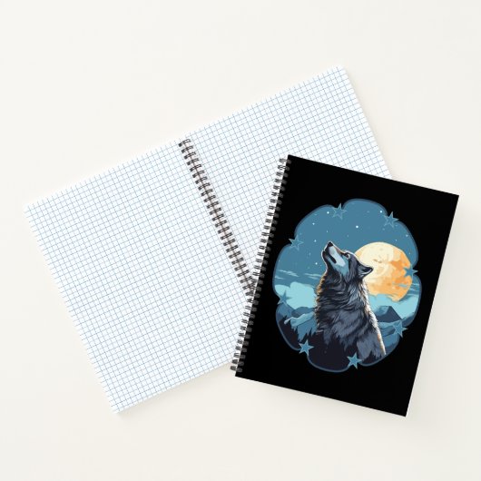 Wolf Moon Stars Notitieboek (Binnen)
