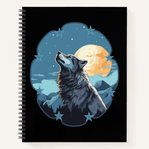 Wolf Moon Stars Notitieboek