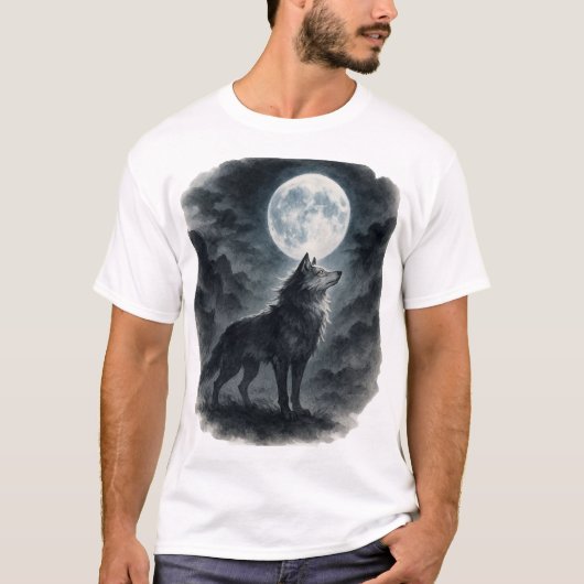 【Wolf Moon T-Shirt】 T-shirt (Voorkant)