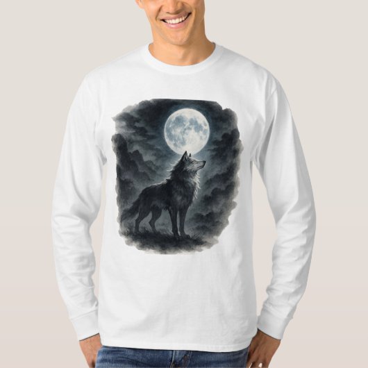 【Wolf Moon T-Shirt】 T-shirt (Voorkant)