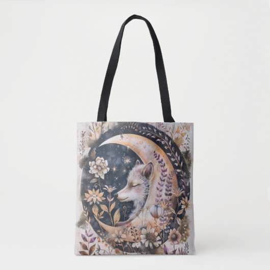 Wolf Moon Tote Bag (Voorkant)