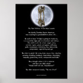 Wolf & Moon TWEE WOLVES CHEROKEE TALE Art Poster (Voorkant)