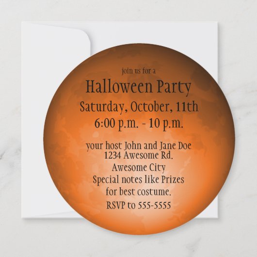 Wolf Moon uitnodiging (Achterkant)