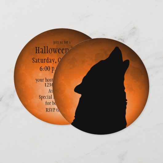 Wolf Moon uitnodiging (Voorkant / Achterkant)
