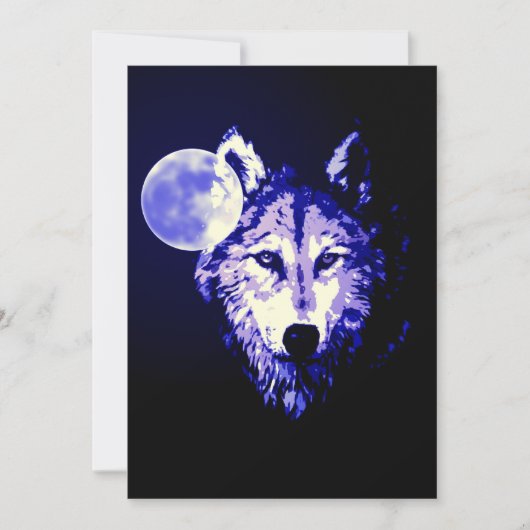 Wolf & Moon uitnodiging (Voorkant)