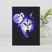 Wolf & Moon uitnodiging (Staand voorkant)