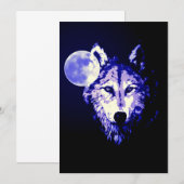 Wolf & Moon uitnodiging (Voorkant / Achterkant)