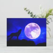 Wolf & Moon uitnodiging (Staand voorkant)
