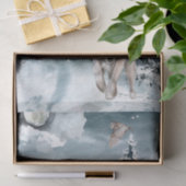 Wolf Moon Winter Landscape Waterverf Tissuepapier (Geschenk)