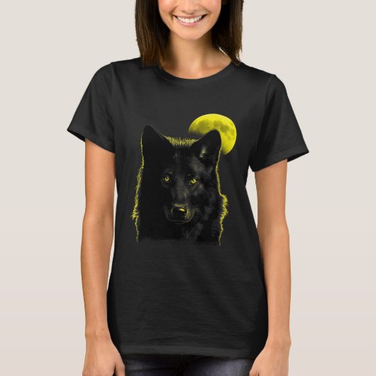 Wolf Moon Wolf in maanlicht 1 T-shirt (Voorkant)