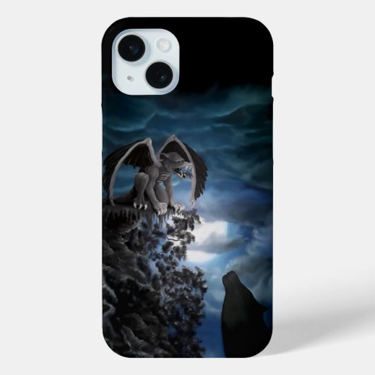 Wolf Moon - Wolf met Golem Case-Mate iPhone Case (Achterkant)