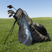 Wolf Moon - Wolf met Golem Golfhanddoek (Groen)