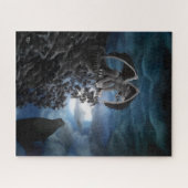 Wolf Moon - Wolf met Golem Legpuzzel (Horizontaal)