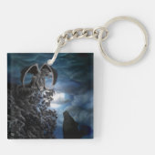 Wolf Moon - Wolf met Golem Sleutelhanger (Achterkant)