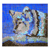 Wolf Mosaic Foto Afdruk (Voorkant)