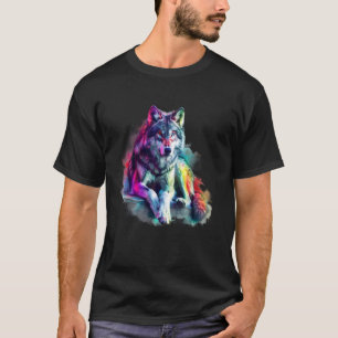 Wolf Motif Dierenvriend Forest Art Wild Animal Nat T-shirt