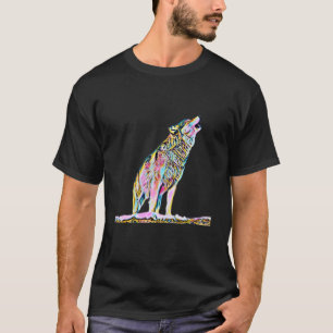Wolf Motif Pack Moon Wild Lupus Kleurrijke Wolven T-shirt