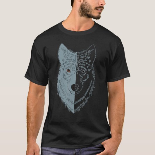Wolf Motif Predator Face Wolfs 1 T-shirt (Voorkant)