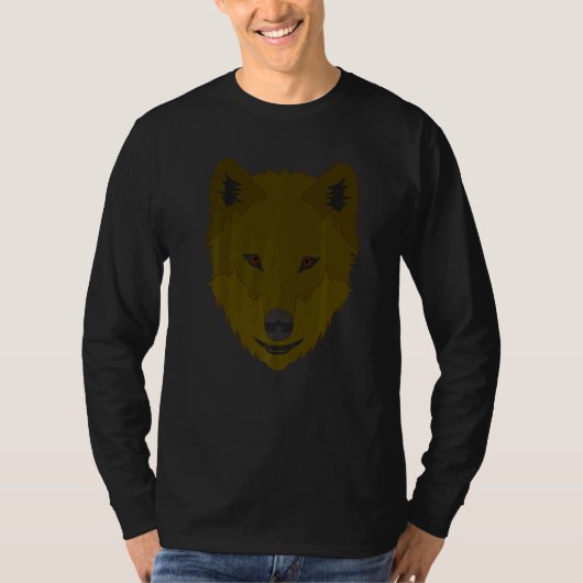 Wolf Motif Predator Face Wolfs 1 T-shirt (Voorkant)