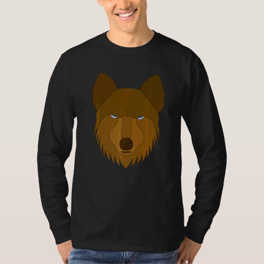 Wolf Motif Predator Face Wolfs 2 T-shirt (Voorkant)