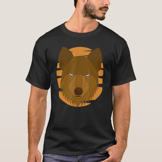 Wolf Motif Predator Face Wolfs T-shirt (Voorkant)