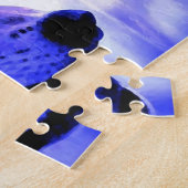 Wolf Motivatie Freedom Blue Night Fullmoon Legpuzzel (Zijkant)