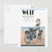 Wolf Motorcycle Briefkaart (Voorkant / Achterkant)