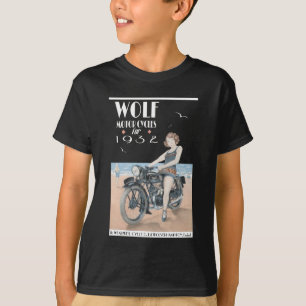 Wolf Motorcycle Poster T-shirt