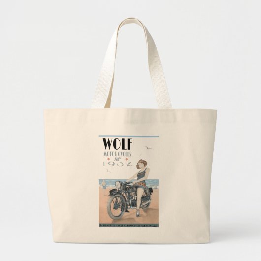 Wolf Motorcyclisch Grote Canvas tas (Voorkant)