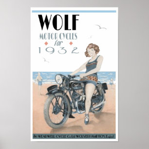 Wolf Motorycli Poster