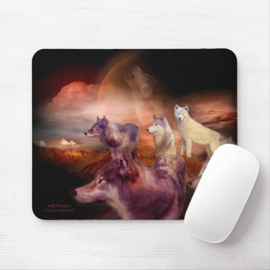 Wolf Mountain Art Mousepad Muismat (Met muis)