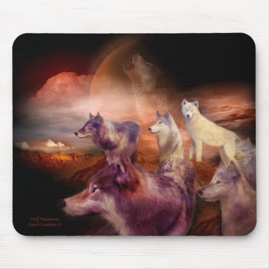Wolf Mountain Art Mousepad Muismat (Voorkant)