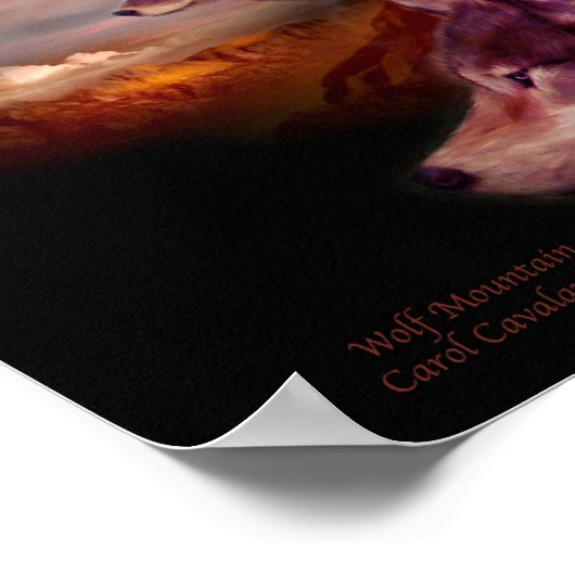 Wolf Mountain Art Poster/Print Poster (Hoek)