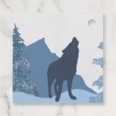 Wolf Mountain Forest Boy Dank je Bedankjes Labels (Achterkant)