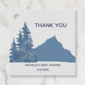 Wolf Mountain Forest Boy Dank je Bedankjes Labels (Voorkant)