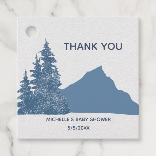 Wolf Mountain Forest Boy Dank je Bedankjes Labels (Voorkant)