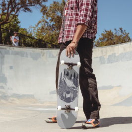 Wolf Mountain Forest Sunset Tent Camping Persoonlijk Skateboard