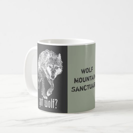 Wolf Mountain - Mok met Wolf Coffee (Voorkant links)