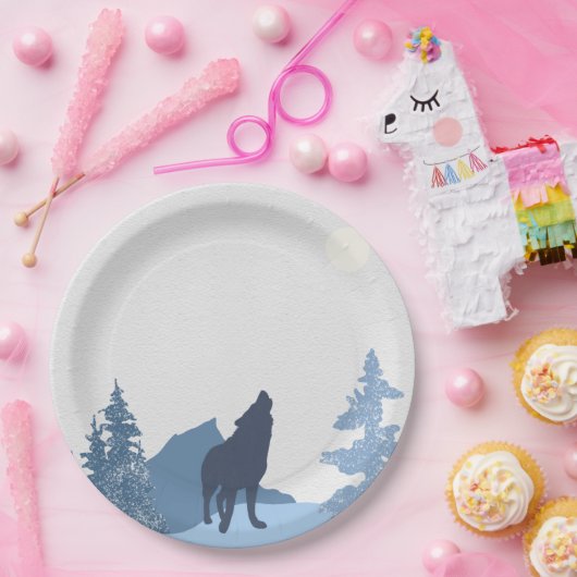 Wolf Mountain Papieren Bordje (Feest)
