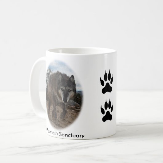 Wolf Mountain Sanctuary Wacipi - Coffee Mok (Voorkant links)