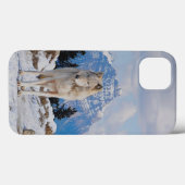 Wolf & Mountain Wolf-Lover Wildlife Art Case-Mate iPhone Case (Achterkant (horizontaal))
