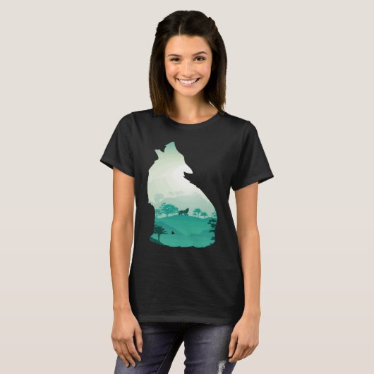 Wolf Mountain Wolf Wild Animal Endangered Animal A T-shirt (Voorkant volledig)