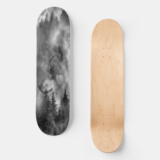 Wolf mountainskateboard persoonlijk skateboard (Voorkant)