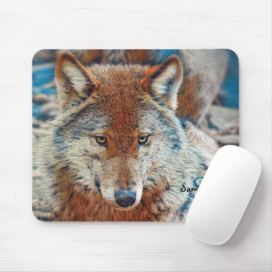 Wolf Mouse mat Muismat (Met muis)