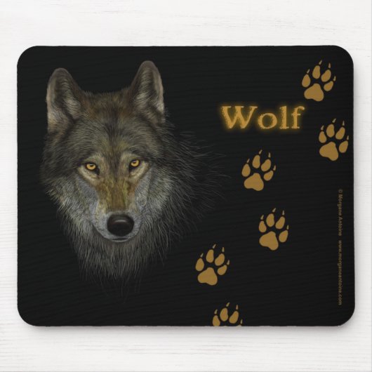 Wolf mousepad muismat (Voorkant)