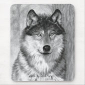 Wolf Mousepad Muismat (Voorkant)